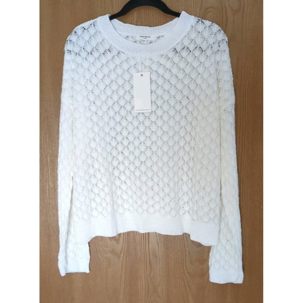 Annie Wear Off-White Long Sleeve Sweater Size L New With Tags